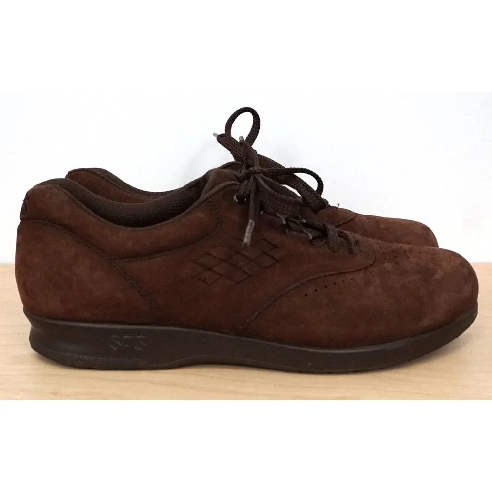 SAS Tripad Comfort Womens Brown Lace Up Suede Leather Shoes Sneakers Size 8